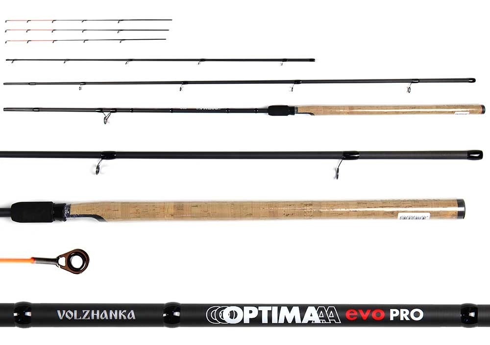 Удилище фидерное "Волжанка Optima Evo Pro 10ft" 3.0м тест 25+гр,2+3 Секции, карбоновая,041-0111