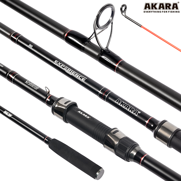 Удилище штекерное (угольное) фидерное 3 колена Akara Experience Feeder TX-30 (50-100-150) 3,6 м; AEF-360 — изображение 2