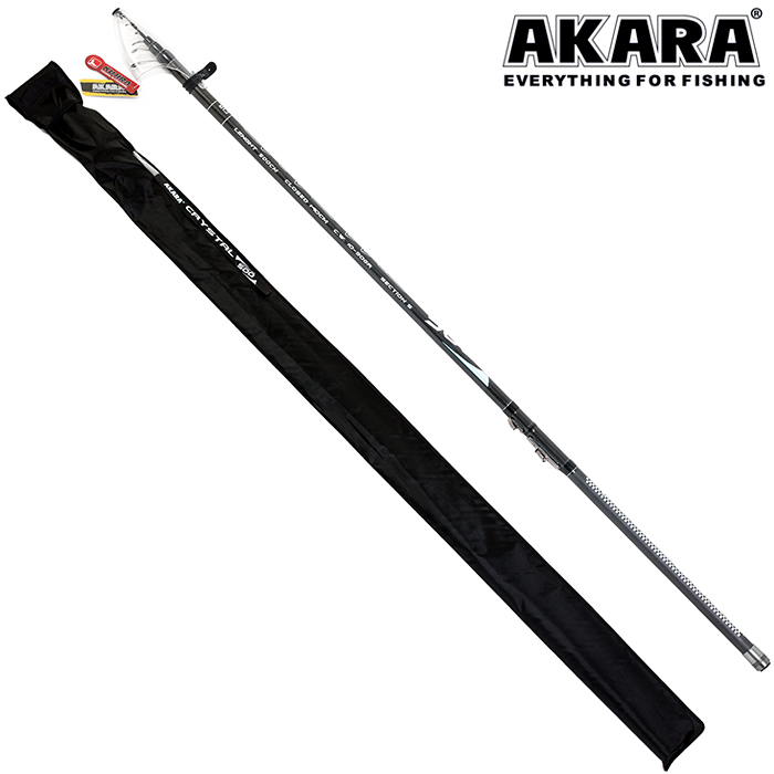 Удилище телескопическое (угольное) д/с Akara Crystal Bolo (10-30) 6,0 м; A-CB-600