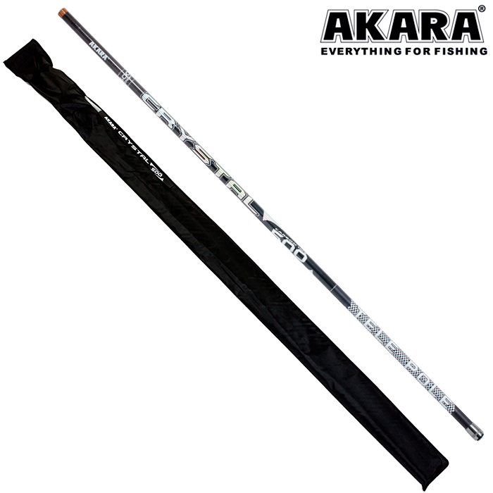 Удилище телескопическое (угольное) д/с Akara Crystal Pole (10-30) 5,0 м б/к; A-CB-500BK