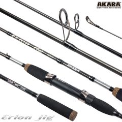 Спиннинг штекерный (угольный) 2 колена Akara Erion Jig TX-30 (3-12) 1,98 м; AE19-3-198