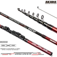 Спиннинг телескопический (угольный) к/с Akara Discover MF (3-15) 2,50 м; 5003-250MF