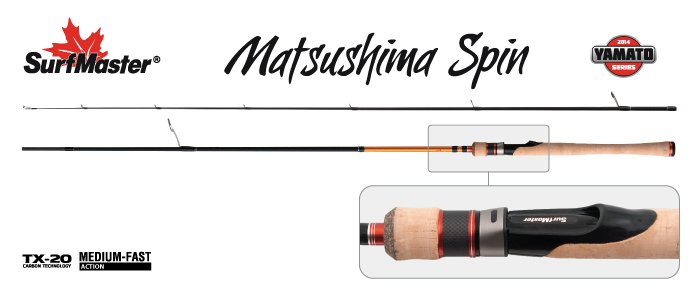Спиннинг штекерный, 2 колена, S Master YS5002 Yamato Series Matsushima Spin TX-20,4.5-19,2.44 м, уголь; SM-YS5002-244