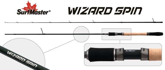 Спиннинг штекерный угольный 2 колена Surf Master SP1124 Wizard Spin; SP1124-228