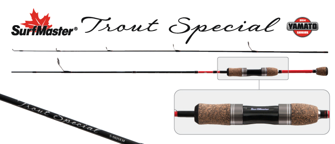 Спиннинг штекерный (угольный) 2 колена S Master K1226 Trout Special S-602ULM TX-20 (0,5-4,6гр.) 1,83 м; K1226-183