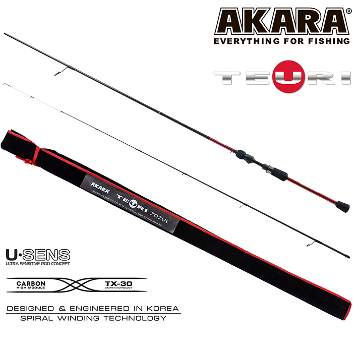 Спиннинг штекерный (угольный) 2 колена Akara Teuri ULS602 TX-30 (0,6-7) 1,83 м; S602UL-183 — изображение 2