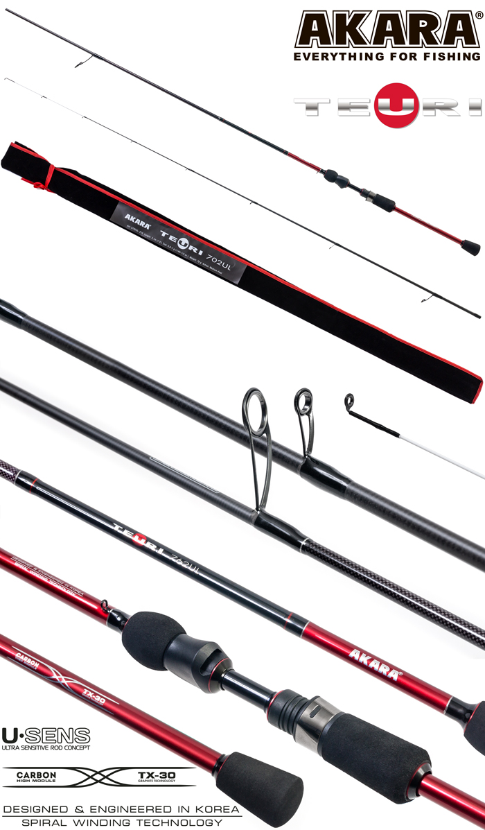 Спиннинг штекерный (угольный) 2 колена Akara Teuri ULS602 TX-30 (0,6-7) 1,83 м; S602UL-183 — изображение 3