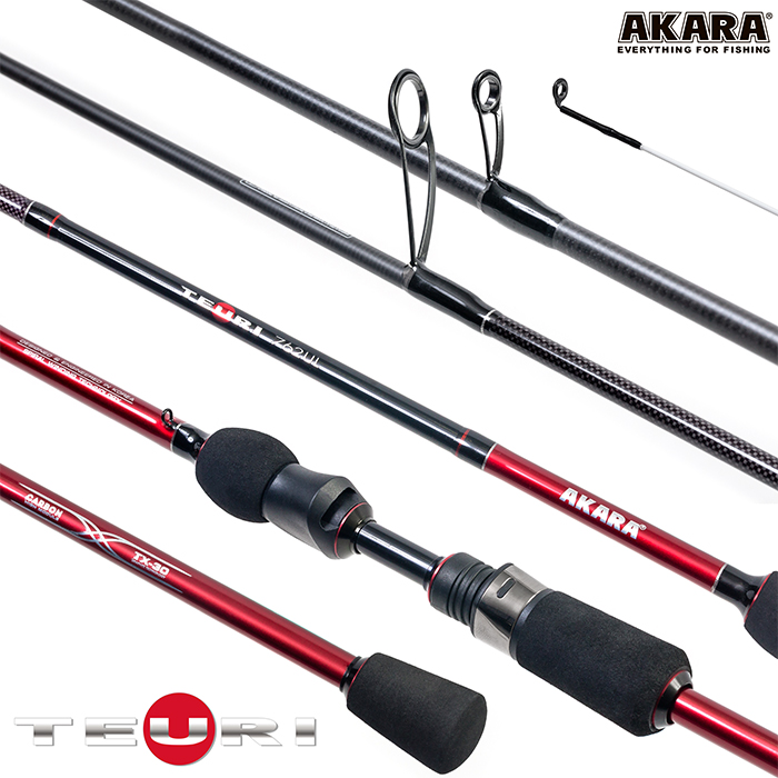 Спиннинг штекерный (угольный) 2 колена Akara Teuri ULS702 TX-30 (0,6-7) 2,1 м; S702UL-210