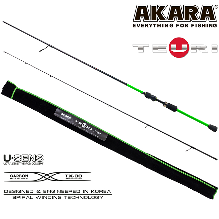 Спиннинг штекерный (угольный) 2 колена Akara Teuri LS762 TX-30 (3,5-12) 2,3 м; S762L-230 — изображение 2