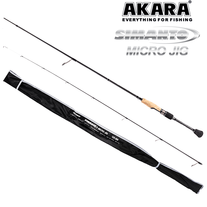 Спиннинг штекерный (угольный) 2 колена Akara Simanto Micro Jig 712ULMF TX-30 (0,5-5,5) 2,2 м; 712ULMF-220