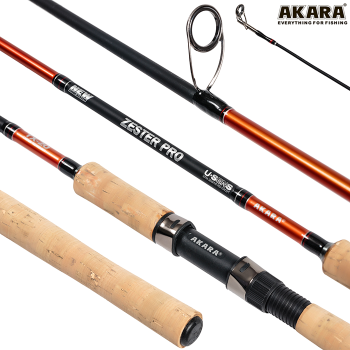 Спиннинг штекерный (угольный) 2 колена Akara Zester Pro TX-20 (10-30) 2,7 м; ZRP-10-30-270