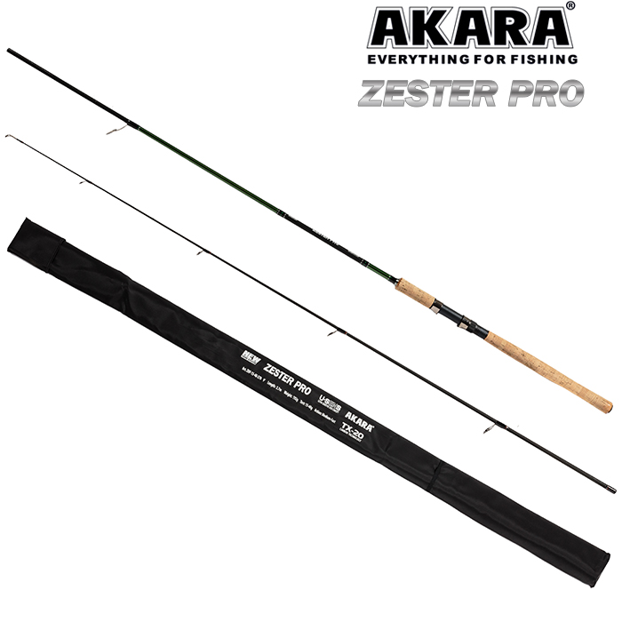Спиннинг штекерный (угольный) 2 колена Akara Zester Pro TX-20 (15-40) 2,4 м; ZRP-15-40-240 — изображение 2