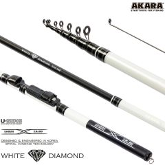 Спиннинг телескопический (угольный) к/с Akara White Diamond FM (5-25) 1,8 м; WD-180MF