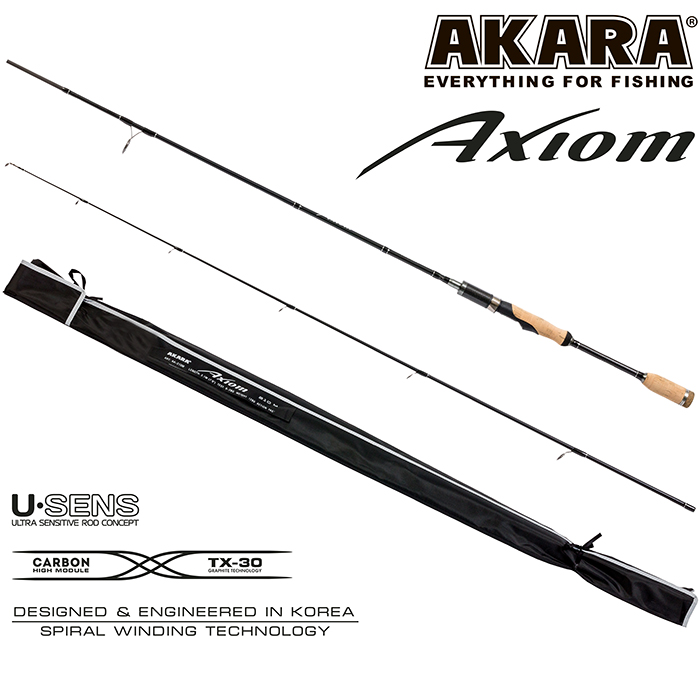 Спиннинг штекерный (угольный) 2 колена Akara Axiom M (6-28) 2,10 м; AA-210M — изображение 2