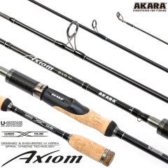 Спиннинг штекерный (угольный) 2 колена Akara Axiom M (6-28) 2,25 м; AA-225M