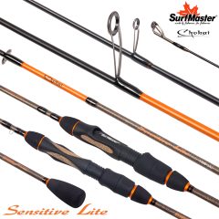 Спиннинг штекерный (угольный) 2 колена S Master Chokai Series Sensitive Light UL (0,8-7) 1,98 м; SMSL-198UL